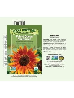 Velvet Queen Sunflower Organic Seeds -Outdoor Garden Care Shop 8610362 01v