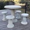 Patio Set, Round Table & 4 Stools -Outdoor Garden Care Shop 8610576 01v exaco trading round patio table set with 4 stools 1