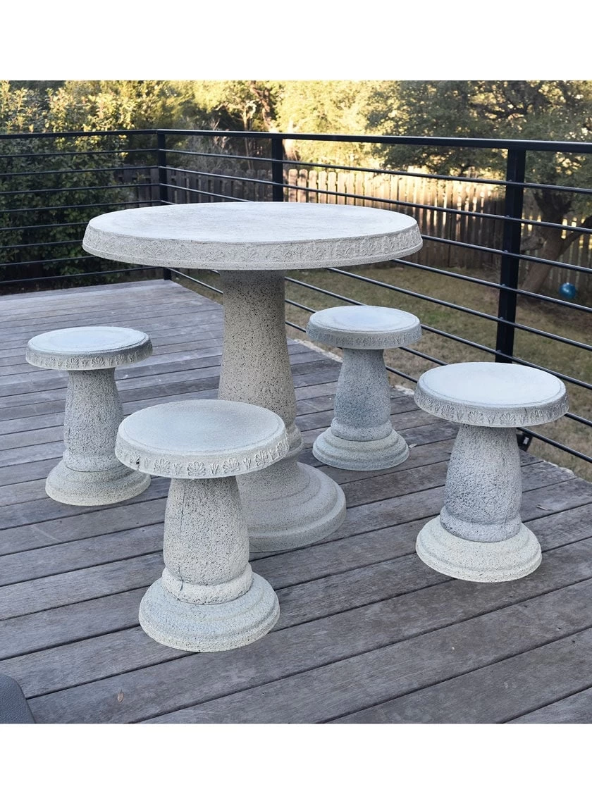 Patio Set, Round Table & 4 Stools 3 Patio Set, Round Table & 4 Stools