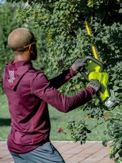 Sun Joe 24V-HT22-LTE 24-Volt ION+ Cordless Hedge Trimmer Kit | 22-Inch | W/ 2.0-Ah Battery And Charger -Outdoor Garden Care Shop 8610657 07v