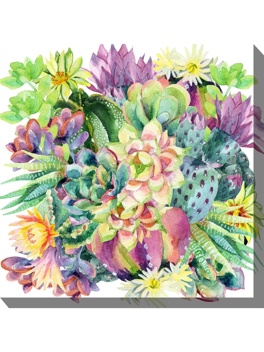Succulent Blooms Outdoor Wall Art 4 Succulent Blooms Outdoor Wall Art - Image 2