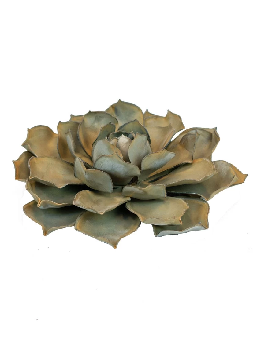 Desert Steel Blue Rose Succulent Sculpture 6 Desert Steel Blue Rose Succulent Sculpture - Image 4