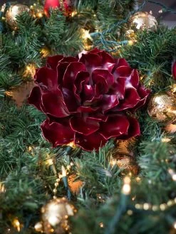 Desert Steel Ruby Rose Succulent Sculpture, Small -Outdoor Garden Care Shop 8610767 02v