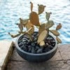 Desert Steel Prickly Pear Cactus Sculpture, Redondo -Outdoor Garden Care Shop 8610768 01v desert steel prickly pear cactus redondo
