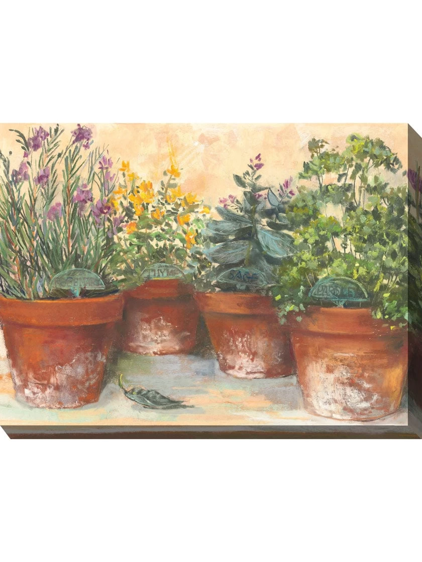 Herb Pots Outdoor Wall Art 4 Herb Pots Outdoor Wall Art - Image 2