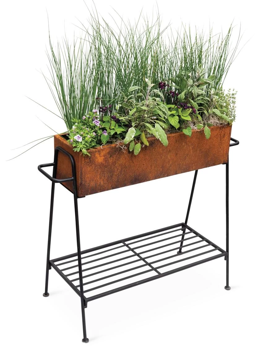 Rectangular Corten Planter And Stand 4 Rectangular Corten Planter And Stand - Image 2