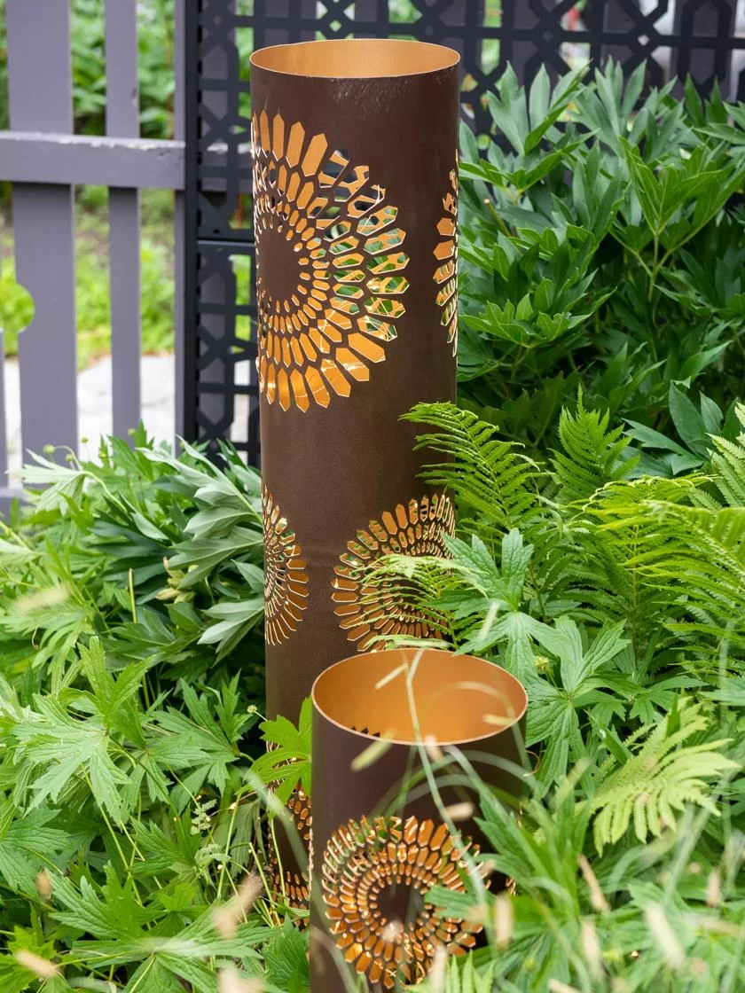 Dahlia Blossom Punched Metal Lanterns 4 Dahlia Blossom Punched Metal Lanterns - Image 2