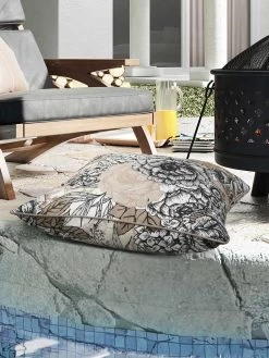 Outdoor Decor™ Floor Pillows, 24" X 24" -Outdoor Garden Care Shop 8611118 111v trta outdoor floor deco pillow 24x24 tribal taupe