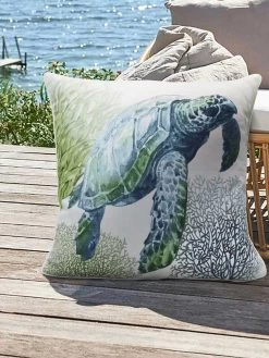 Outdoor Decor™ Floor Pillows, 24" X 24" -Outdoor Garden Care Shop 8611118 115v trtl outdoor floor deco pillow 24x24 sea turtle