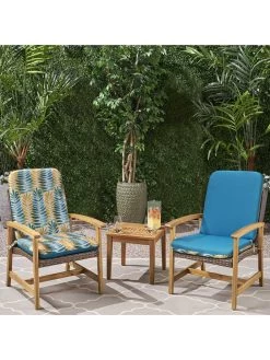 Outdoor Decor™ Seat Pad High Back Cushions, 20" X 45" -Outdoor Garden Care Shop 8611125 200v aqua outdoor seat pad high back cushions 20x45 turqoise flowers