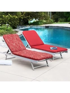 Outdoor Decor™ Chaise Lounge Cushions, 22" X 73" -Outdoor Garden Care Shop 8611127 102v fthr outdoor chaise lounge cushion 22x73 red feather