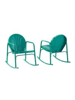 Crosley Griffith 2-piece Outdoor Rocking Chair Set -Outdoor Garden Care Shop 8611577 tu 30v