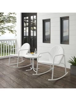 Crosley Griffith 3-piece Outdoor Rocking Chair Set -Outdoor Garden Care Shop 8611588 wt 34v