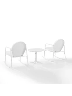 Crosley Griffith 3-piece Outdoor Rocking Chair Set -Outdoor Garden Care Shop 8611588 wt 40v