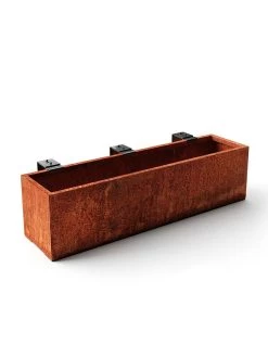 Veradek Metallic Series Corten Steel Railing Planters 14 Veradek Metallic Series Corten Steel Railing Planters -Outdoor Garden Care Shop 8611611 05v