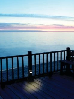 MAXSA® Solar-Powered Metal Deck Light, Set Of 4