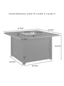 Crosley Dante Metal Fire Table -Outdoor Garden Care Shop 8611944 14v