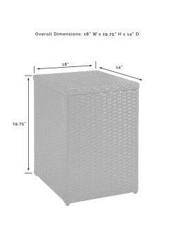 Crosley Palm Harbor Outdoor Wicker Rectangular Side Table -Outdoor Garden Care Shop 8611950 06v
