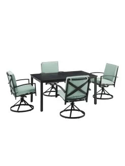 Crosley Kaplan 5Pc Outdoor Dining Set With Swivel Chairs -Outdoor Garden Care Shop 8611955 03v
