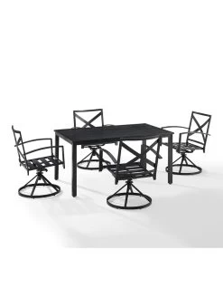 Crosley Kaplan 5Pc Outdoor Dining Set With Swivel Chairs -Outdoor Garden Care Shop 8611955 08v