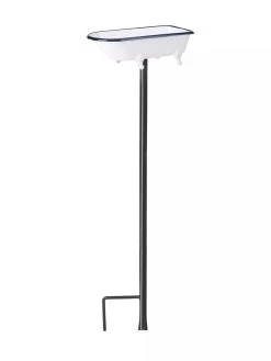 White Enamel Bathtub Birdbath -Outdoor Garden Care Shop 8612266 03V jpeg