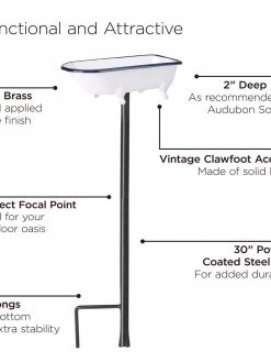 White Enamel Bathtub Birdbath -Outdoor Garden Care Shop 8612266 06V jpeg