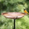 Copper Birdbath, 18" With Stake -Outdoor Garden Care Shop 8612271 01V copper birdbath 18 inch with stake