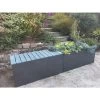 Nice Aluminum Trough Planters With Bench Top, 16"High