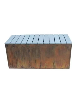 Nice Corten Trough Planters With Bench Top -Outdoor Garden Care Shop 8612399 01v