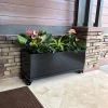 Nice Aluminum Trough Planter With Casters, 19" High -Outdoor Garden Care Shop 8612402 04V jpg