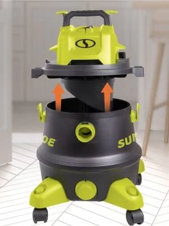 Sun Joe® 8-Gal 1200W 6.5 Pk HP Wet/Dry Shop Vac, HEPA,w/Cleaning Attachments -Outdoor Garden Care Shop 8612522 07v