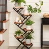 Crisscross Cascading Plant Stand With Copper Trays -Outdoor Garden Care Shop 8612707 0079 crisscross cascading plant stand copper trays