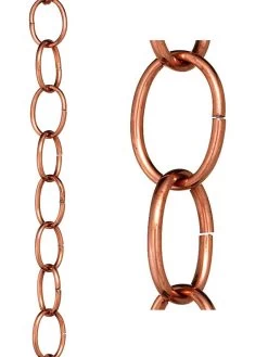 Single Link Pure Copper Rain Chain, 8.5' 7 Single Link Pure Copper Rain Chain, 8.5' -Outdoor Garden Care Shop 8612745 03v