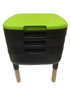 Maze Worm Farm Composter Trays With Wood Legs -Outdoor Garden Care Shop 8612805 01v