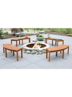 Achla Designs Curved Backless Bench -Outdoor Garden Care Shop 8612910 04v