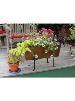 Achla Designs Copper Flower Box With Folding Stand -Outdoor Garden Care Shop 8612914 04v