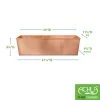Achla Designs Solid Copper Flower Box, Large