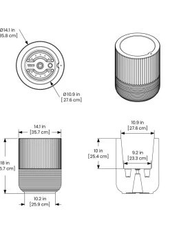 Arden Round Planter 21 Arden Round Planter -Outdoor Garden Care Shop 8613267 01V tif