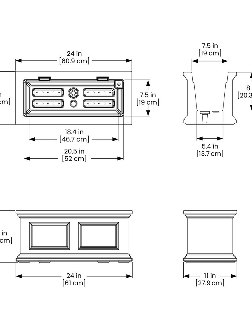 Fairfield Self-Watering Window Box, 2’ 11 Fairfield Self-Watering Window Box, 2’ - Image 9