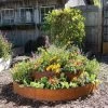 Birdies™ Corten Steel Round Raised Bed, Large, Low -Outdoor Garden Care Shop 8613290 0099 birdies corten steel tiered round raised bed kit