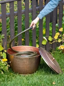 Hammered Copper Hose Pot With Lid 15 Hammered Copper Hose Pot With Lid -Outdoor Garden Care Shop 8613311 0012