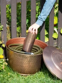 Hammered Copper Hose Pot With Lid 16 Hammered Copper Hose Pot With Lid -Outdoor Garden Care Shop 8613311 0019