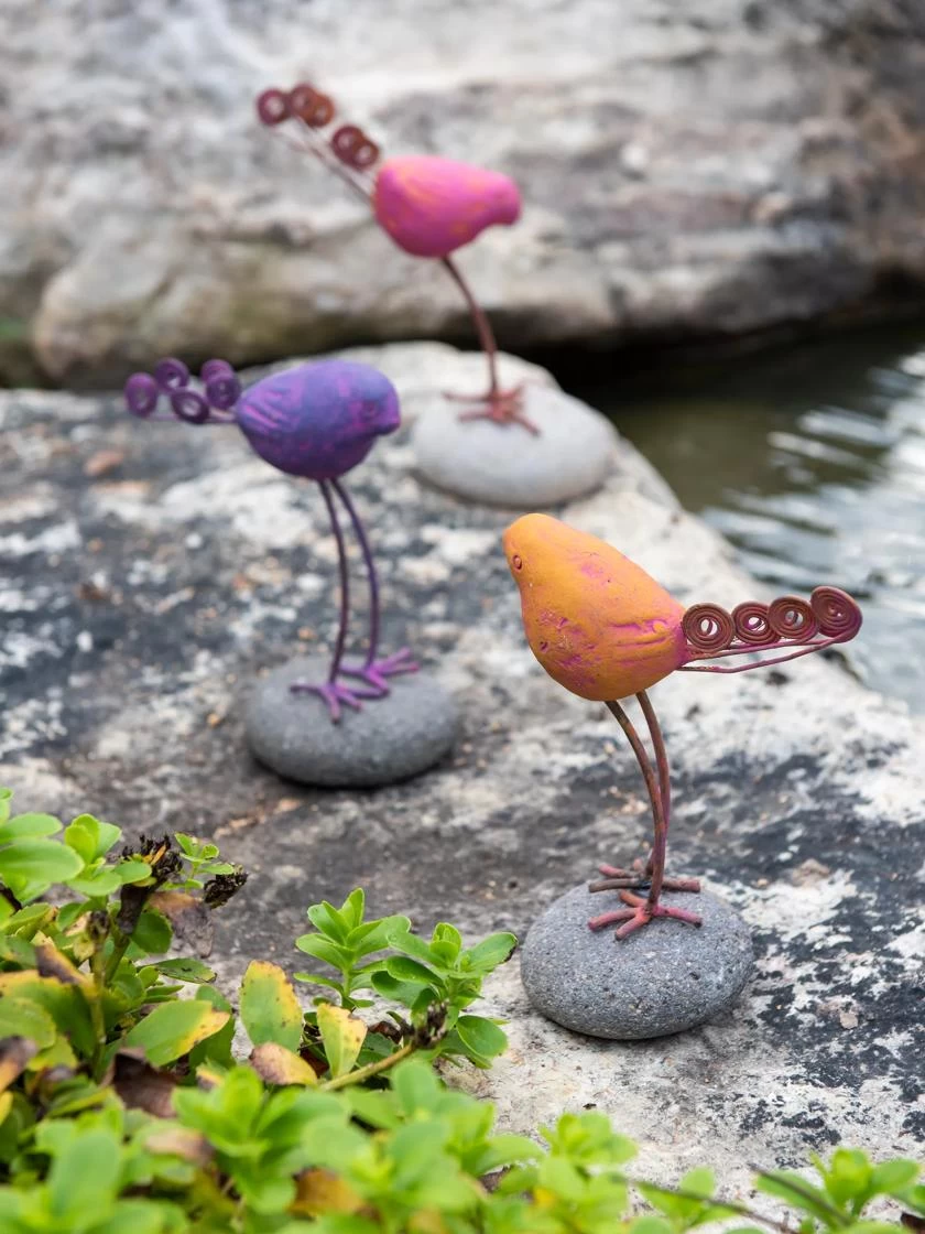 Birds On Stones Set 4 Birds On Stones Set - Image 2