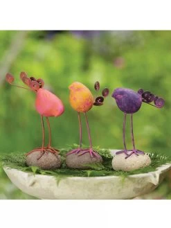 Birds On Stones Set 8 Birds On Stones Set -Outdoor Garden Care Shop 8613371 01V 3 4