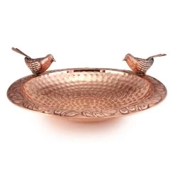 Pure Copper Bird Bath With Two Copper Birds And Tree Multipronged Garden Pole 13 Pure Copper Bird Bath With Two Copper Birds And Tree Multipronged Garden Pole -Outdoor Garden Care Shop 8613379 05v