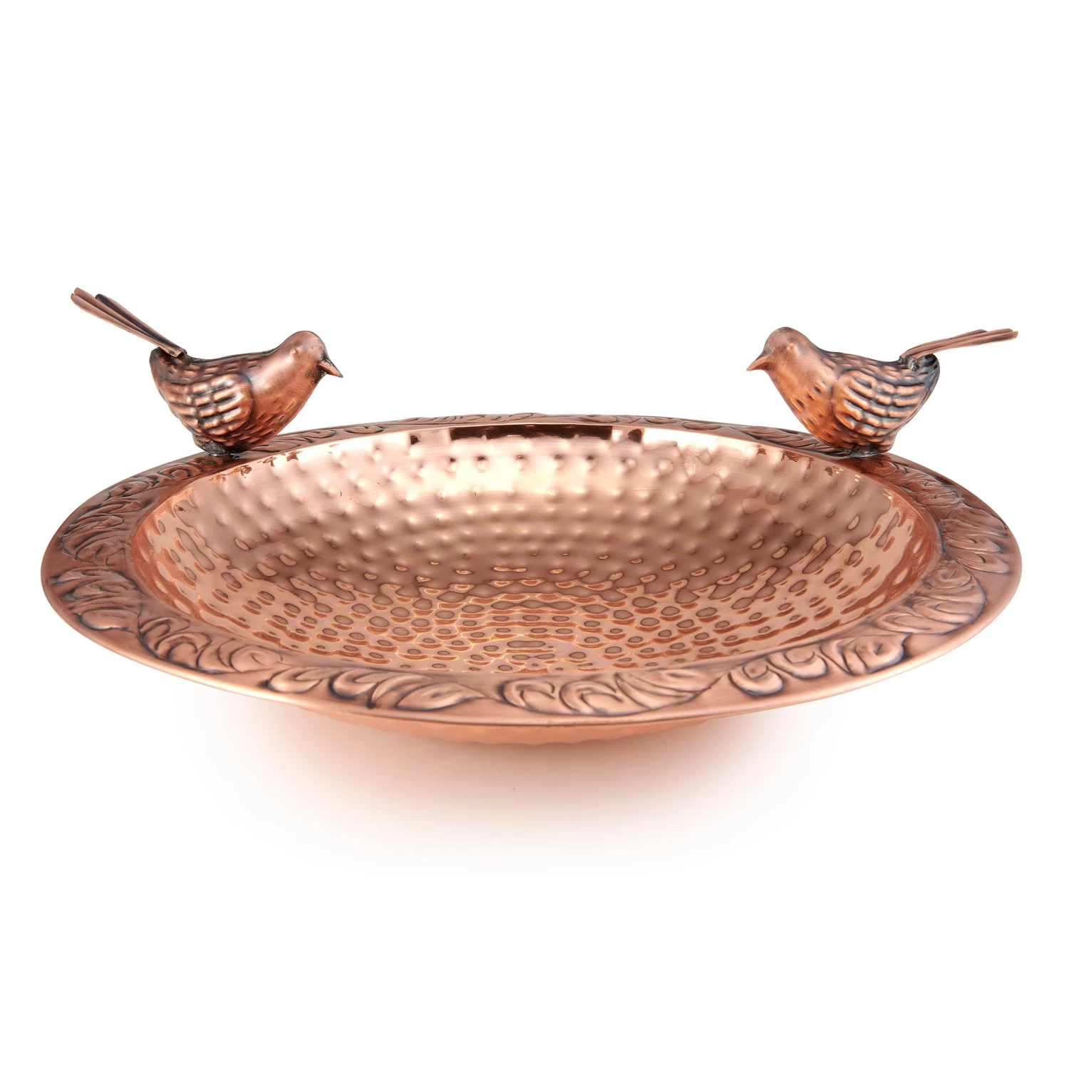 Pure Copper Bird Bath With Two Copper Birds And Tree Multipronged Garden Pole 7 Pure Copper Bird Bath With Two Copper Birds And Tree Multipronged Garden Pole - Image 5