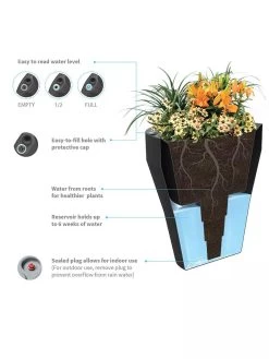 TruDrop One Pinch Planter 37 "Diameter 8 TruDrop One Pinch Planter 37 "Diameter -Outdoor Garden Care Shop 8613631 06V 3 4 1