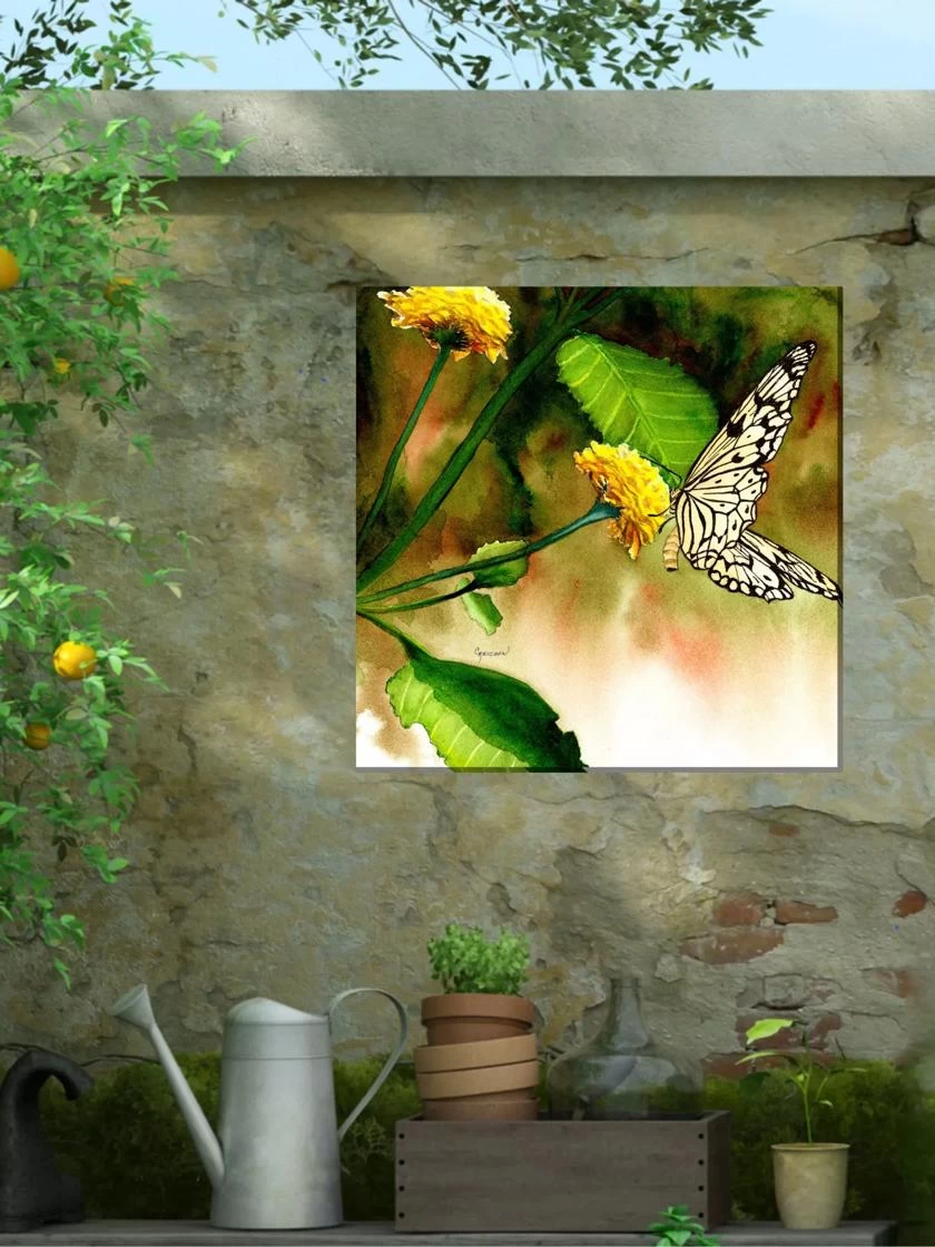 Butterfly Kiss Outdoor Wall Art 3 Butterfly Kiss Outdoor Wall Art