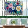 Floral Array Outdoor Wall Art -Outdoor Garden Care Shop 8614011 02V floral array outdoor wall art