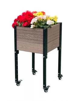 Mobile Elevated Corner Planter -Outdoor Garden Care Shop 8614267 02V